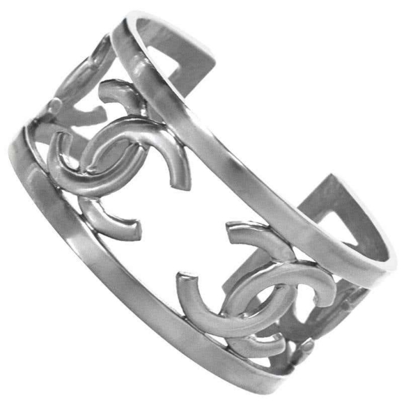 Chanel Cuff Bracelet Silver B16 - Picture 5 of 6